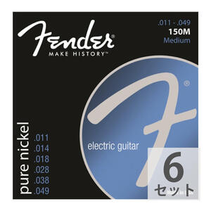 フェンダー Fender Original Pure Nickel 150M 11-49 エレキギター弦×6セット