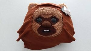 【送料込み即決】STAR WARS スターウォーズ WICKET ウィケット EWOK イウォーク フェイス型 ぬいぐるみ クッション 顔型【当時物・レア】