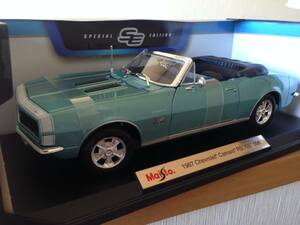 ラスト Maisto マイスト 1/18 1967 Chevrolet Camaro RS/SS 396 水色 