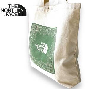 【-】新品 ノースフェイス COTTON CANVAS TOTE ペイズリー柄プリント トートバッグ THE NORTH FACE NN2PN65E F ユニセックス ◆R1407