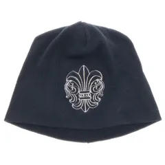 CHROME HEARTS (クロムハーツ) OLD BS FLUER BEANIE BSフレア スクロールラベル刺繍 ビーニー ニットキャップ 帽子 ブラック