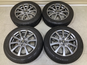 MANARAY SPORT 15インチ 5.5J +45 PCD100 4H BS BLIZZAK REVO GZ 185/60R15 4本 フィット アクア カローラ 等 (A1641)