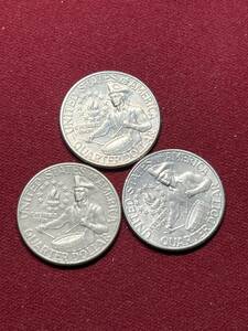 アメリカ合衆国　建国記念　25セント　記念硬貨　３枚