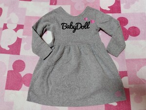 BABYDOLLトレーナーワンピース120