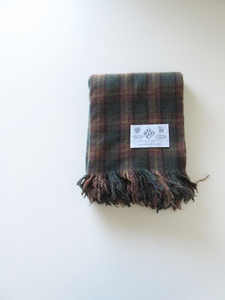 R&D.M.Co- / オールドマンズテーラー WOOL BLANKET BROWN×GREEN CHECK / ウールブランケット ひざ掛け 肩掛け マフラー