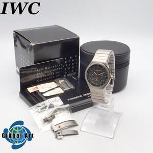 え04124/IWC インターナショナルウォッチカンパニー/ポルシェデザイン/クオーツ/メンズ腕時計/チタン/クロノグラフ/スモセコ/箱・付属品付