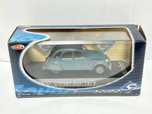 (580) ● SOLIDO ソリド Die castーMetal 1:43 1820 Citroen 2cv 1979 フランス製 ケース付き 当時物 ミニカー