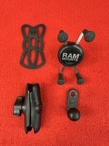 RAM MOUNTS ラムマウント セット ミラーフレームベース / 標準アーム / Xグリップ 本体 SET 1インチ ボール マウント　B