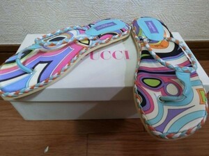 EMILIO PUCCI サンダル 35 ペイズリー柄 エミリオプッチ [8032001]