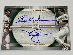 ＜まさに激レア!!＞■ヘンダーソン&マグワイア(HENDERSON&MCGWIRE) 35枚限定 W直筆サインカード(AUTO)■2021 TOPPS DEFINITIVE COLLECTION