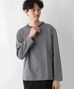 「GLOBAL WORK」 長袖Tシャツ MEDIUM チャコールグレー メンズ