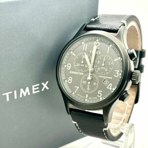 【展示品/箱付き/新品電池】TIMEX タイメックス EXPEDITION INDIGLO インディグロ WR100M クロノグラフ メンズ 腕時計