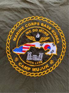 米軍 放出品 海兵隊 CAMP MUJUK Tシャツ KOREA USA MARINE CORPS BASE アメリカ 韓国 T