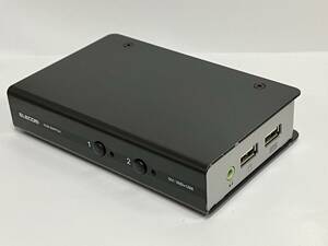 ELECOM エレコム KVMスイッチ PC切替機 USB DVI スピーカー KVM-DVHDU2　本体のみ