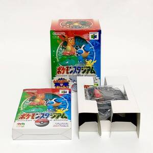 ニンテンドー64 ポケモンスタジアム GBパック同梱版 痛みあり ポケモン NINTENDO 64 Pokemon Stadium Transfer Pak Set (JPN) CIB Tested