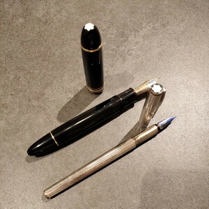 2本セット モンブラン MONTBLANC マイスターシュテュック MEISTERSTUCK NO.149 万年筆 ペン先 14K 585 14金 共に585刻印 1スタ 1円 万年筆