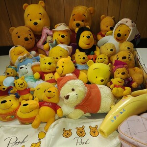 くまのプーさん 34点まとめ ぬいぐるみ スチームクリーナー バッグ キーホルダー Disney Pooh ディズニー プーさん 中古現状品 