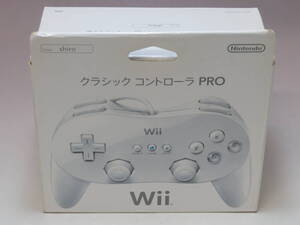 任天堂 Nintendo ニンテンドー ■ Wii用 クラシックコントローラーPRO シロ（SHIRO） 白 RVL-A-R2W ■ 新古品 未使用（色褪せ有り）