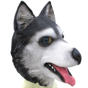 アニマルマスク ハスキー 犬 被り物 かぶりもの マスク 被り物