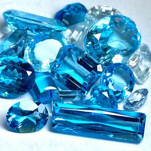 ☆天然ブルートパースおまとめ102ct☆O ルース 裸石 宝石 ジュエリー jewelry blue topaz w4 A11