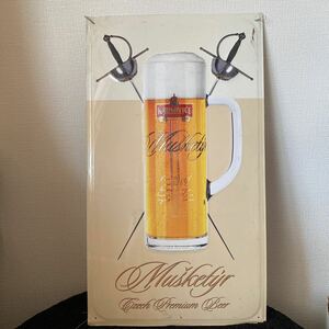 ブリキ　看板　中古品　ビール