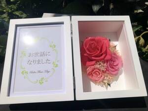 新品　Belles Fleurs Tokyo　プリザーブドフラワー＆額　写真入れ　フォトフレーム　