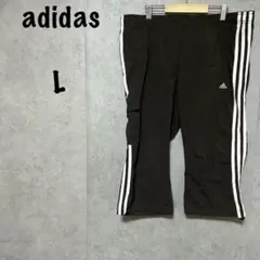 【adidas】アディダス（Ｌ）トレーニングパンツ＊クロップド丈＊ジム＊黒＊