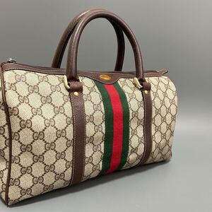 1円 GUCCI グッチ GG柄　インターロッキングシェリーライン ハンドバッグミニボストンバッグPVC×レザーレディース メンズ正規品本物