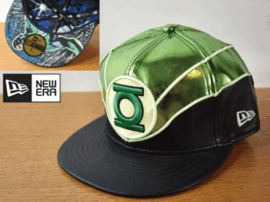 B359《未使用品》NEW ERA ニューエラ 59FIFTY【7-1/2 - 59.6cm】DC COMICS GREEN LANTERN フラット 帽子 キャップ USモデル