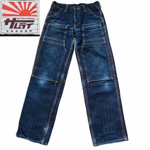 SAMURAI JEANS/サムライジーンズ SAMURAI CLUB サムライ自動車倶楽部 ダブルニーデニムパンツ ペインターパンツ 品番:SM410DBN