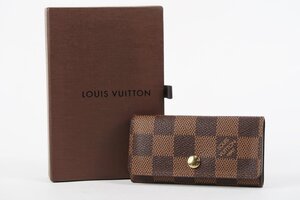 【新品同様・未使用】LOUIS VUITTON ヴィトン ダミエ ミュルティクレ 4連キーケース ブランド【PU19】