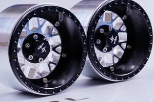 H-TECH　製 2.2インチホイール　 2.2inch Mesh Type Minus Offset Aluminum Metal Beadlock Wheel Custom Made (HTW2.2-C0311)