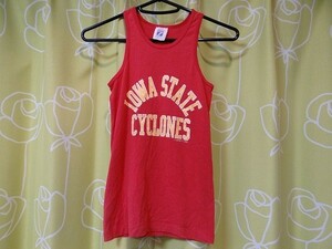 80年代 ビンテージ USA製 IOWA STATE CYCLONES アイオワ州 ボディビル スポーツ オールドスクール タンクトップ キッズ 子供 M(10-12)