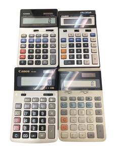 【C】電卓4点まとめ　カシオ　CASIO　HS-20H　J-100W　JL-210　JS-10K　12桁　10桁　計算機　事務用品　オフィス