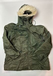 アルファ　ALPHA INDUSTRIES フライトジャケット ミリタリージャケット　1615-573-8335 アメリカ産　USA製　カーキ　 Mサイズ N-3B