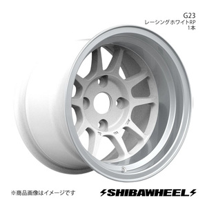 SHIBATIRE シバタイヤ シバホイール G23 アルミホイール1本 14×9.0J 4-114.3 INSET-25 レーシングホワイトRP G14-03RWP