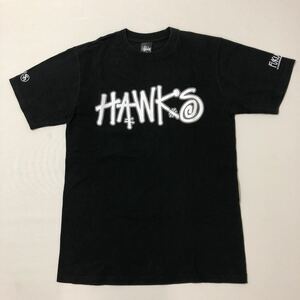 STUSSY HAWKS 限定 Tシャツ ( ステューシー レア old チャプト 記念 限定 総柄 フォト レア Tee )