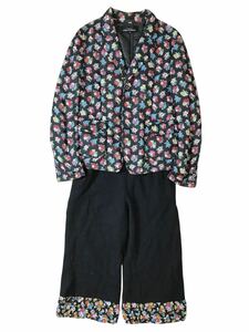 tricot COMME des GARCONS トリコ コムデギャルソン 中綿 レーヨン 花柄 セットアップ M スーツ (ma)