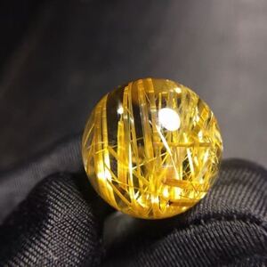 ～【天然】タイチンクオーツ 丸玉 19.7mm