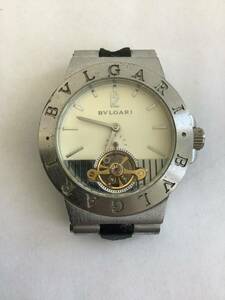 O #14915A　現状品　BVLGARI　ブルガリ　ディアゴノ　SD 38 S　自動巻き　稼働　ばね棒破損有り　リューズ操作〇　時計文字盤　