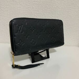 美品　LOUIS VUITTON ルイヴィトン　モノグラム　アンプラント ジッピーウォレット ラウンドファスナー 長財布 ブラック 