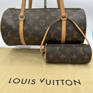 【極美品 鑑定書付 】LOUIS VUITTON ルイ ヴィトン M51385 パピヨン 30 モノグラム ハンドバッグ バッグ ミニポーチ付 鞄 レディース