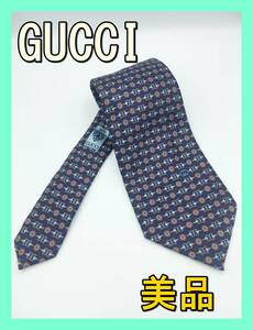 ★美品★ Gucci グッチ ネクタイ GG 総柄 シルク 絹 メンズ スーツ シャツ ビジネス パーティー フォーマル カジュアル タイピン カフス