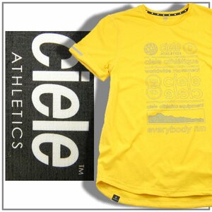 新品 Ciele / シエル 吸湿速乾 天然抗菌 【ランニング バイク】 半袖 Tシャツ M 黄色 イエロー ★343143 自転車 スポーツ リフレクター