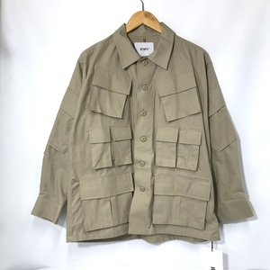 WTAPS モジュラーロングスリーブシャツ 20AW 202BRDT-SHM02 長袖 タグ付 美品 サイズ1 S相当 ベージュ ダブルタップス トップス A12215◆