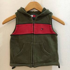 TOMMY HILFIGER/トミーヒルフィガー キッズ 子ども服 4/44 ノースリーブ ベスト フード付き フラッグロゴ ビンテージ