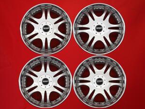 EuroHart ユーロハート TT6 中古ホイール 4本 8.5/9.5J 19インチ PCD114.3 4/5穴 +39/+38 ハブ73 クラウン アリスト セドリック 等へ aa19