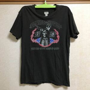 送料込 DENIM & SUPPLY RALPH LAUREN プリントT XSサイズ 大きめ 黒 USED ラルフローレン Tシャツ アメカジ 古着 ネイティブアメリカン