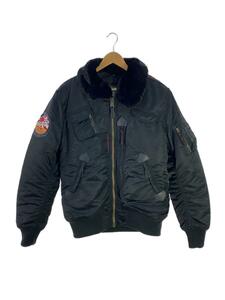 ALPHA INDUSTRIES◆フライトジャケット/M/ポリエステル/BLK/21010-072/別注/50th ANNIVERSARY