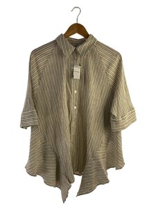 CLANE◆COTTON CREPE BACK FRILL SHIRT/半袖シャツ/1/コットン/12108-3122